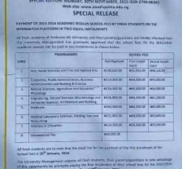 AAU Payment Of School Fees by fresh students on interswitch platform 2015/2016 session
